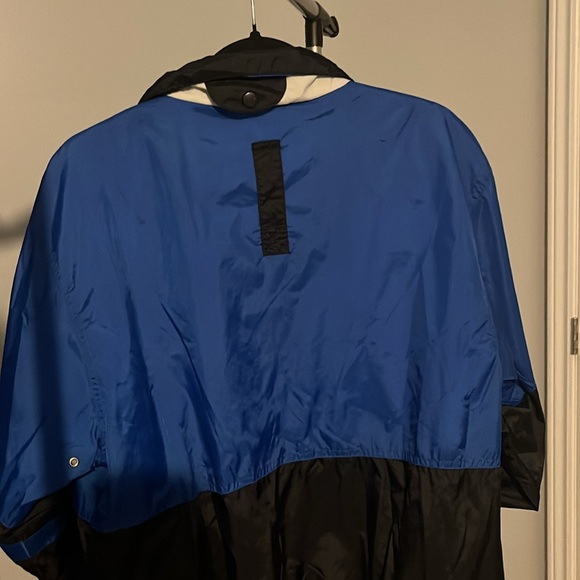 Blue, white and black unisex windbreaker - Picture 3 of 5